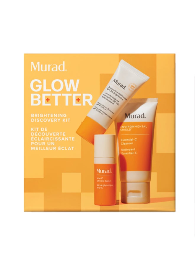 Murad Glow Better Brightening Discovery Kit | Vitamin C & Brightening Skincare Set with Serum, Treatment & Moisturizer | Fades Dark Spots & Enhances Radiance - Image 1